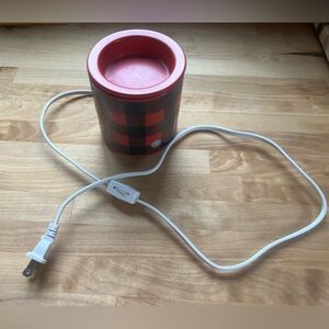 Red and Black Plaid Electric Wax Warmer